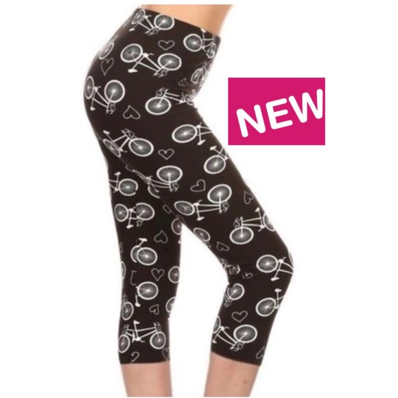 NEW Womens Bike Capri Leggings OS & TC - Picture 4 of 6